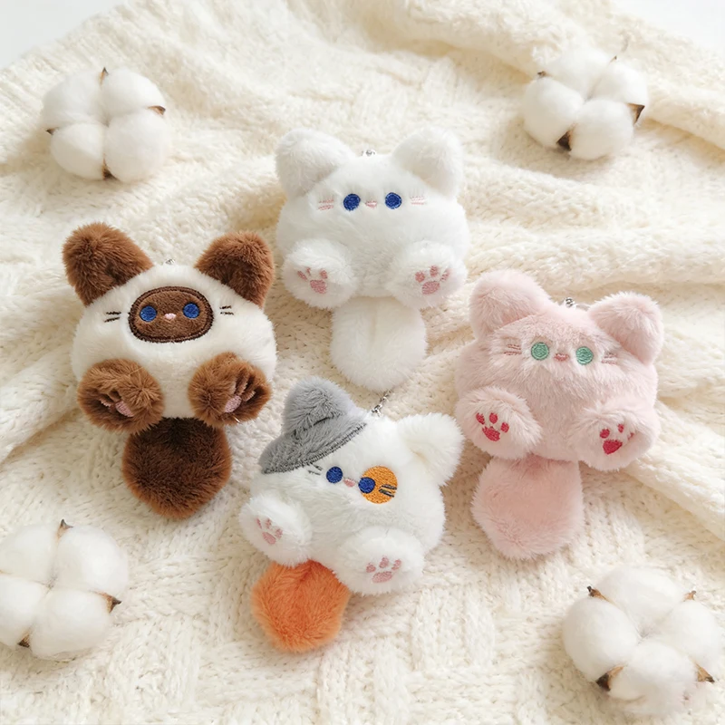 Hot Anime Cartoon called Squeak Cute Plush Cat  Pendant Girl Backpack  Pendant Couple Bag Keychain Decorative Gift