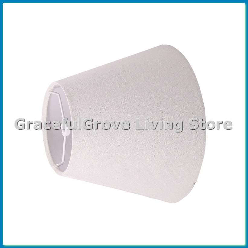 Lamp Shade Linen Fabric White Lamp Shade Small 5 Inch Top Diameter x 9 Inch-ABFB