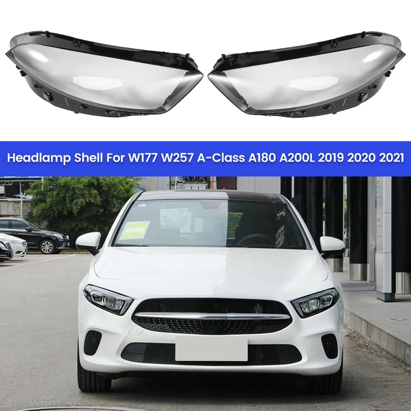 Car Headlight Cover Lampshdade Headlight Shell For Benz W177 W257 A-Class A180 A200L 2019 2020 2021