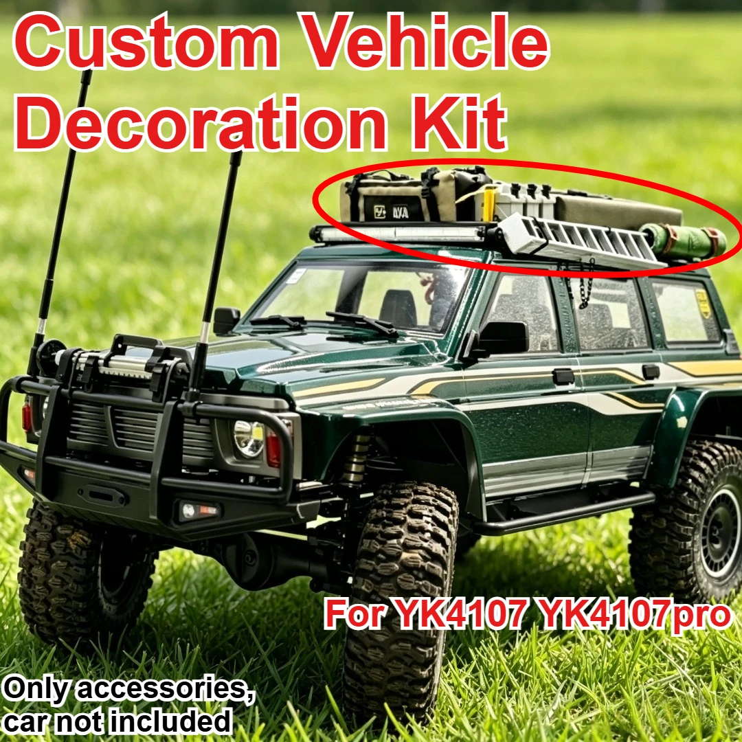 1/10 RC Crawler Vehicle Decor Kit Custom Model Number For YK4107 YK4107Pro Decorative Styling Decor Upgrade Hobby Accessories
