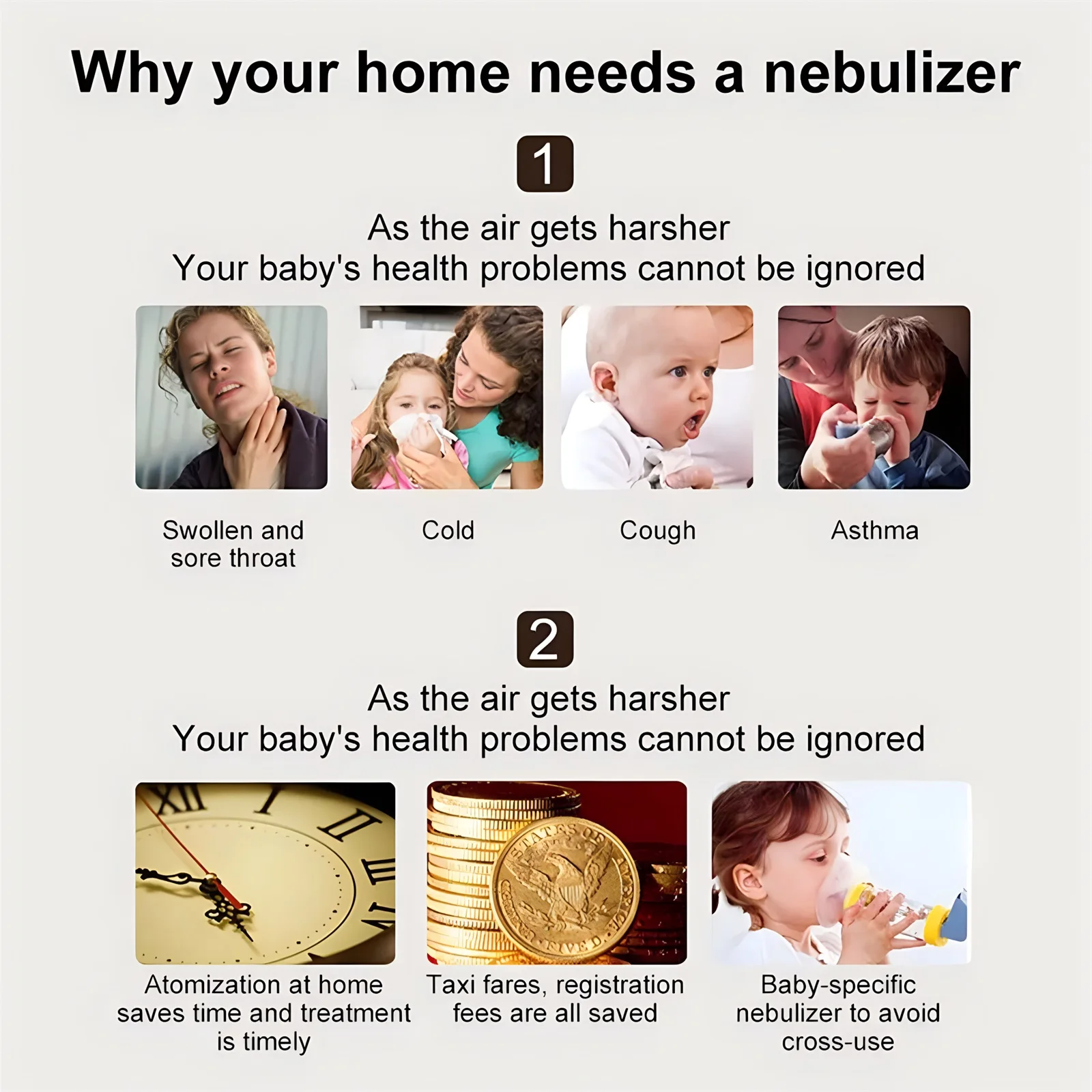 Nebuliser Home Use Adult Children USB Nebuliser Handheld Rechargeable Portable Medical Mist Spray Machine Nebuliser