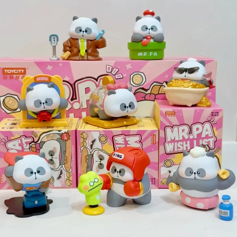 

Original Mr.Pa Wish List Series Blind Box Trend Toy Peripheral Panda Desktop Ornaments Doll Mysterious Surprise Box Toy Gift