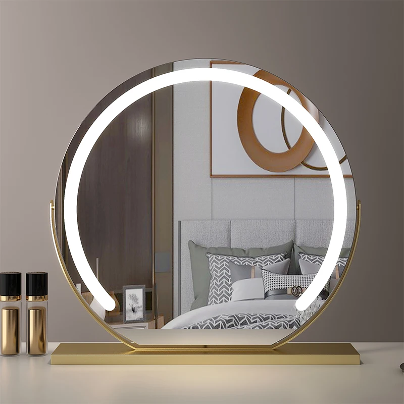 

Makeup Vanity Mirror with Lights Lighted 3 Color Lighting Modes and Free 15X Magnification Mirror Smart Touch 360°Rotation