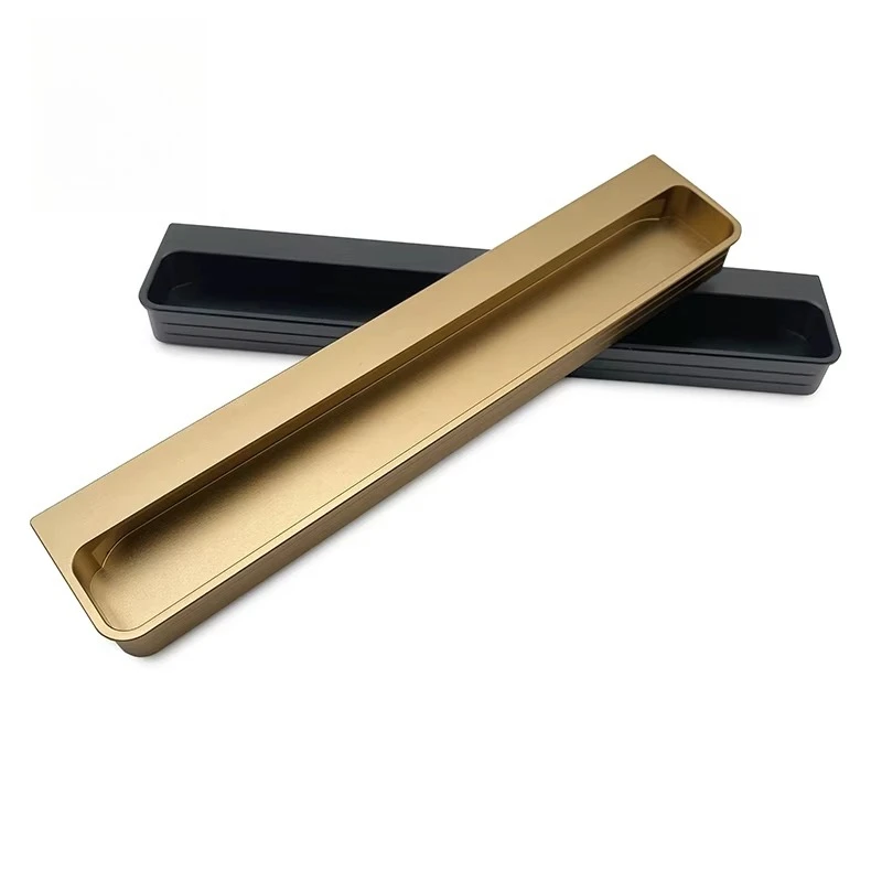 Tiradores ocultos largos de estilo moderno, perfil de aluminio, armario de cocina, muebles, armario para hoteles, armarios económicamente