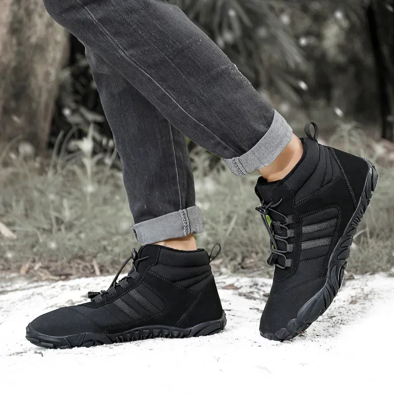 

Waterproof Outdoor Cotton Shoes Hiking Climbing Fleece-Lined Warm Shoes Couple Sports Thickened Anti-slip Snow Boots