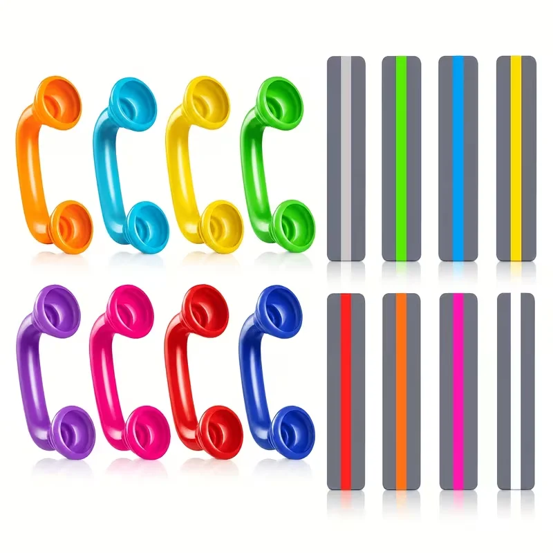 16 Pcs Set (8 “Whisper Phones” 8 Reading Bar) Reading Assistance Tool For Student With Dyslexia Audio Feedback text-highlighting