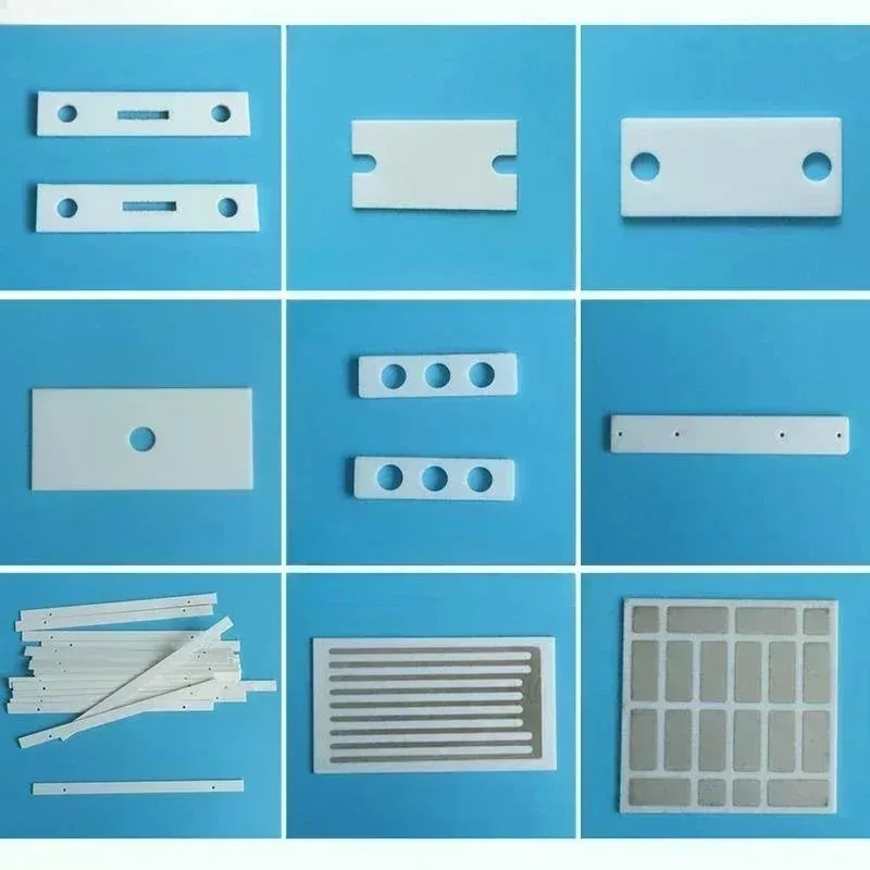 Custom Rectangular Alumina Ceramic Sheet, Multiple Sizes Available, Insulating Ceramic Substrate