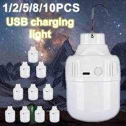 1-10pcs High Power LED Light Portable Outdoor Lamp USB Rechargeable Emergency Lamp Camping BBQ Lamp Search Light Emergency Bulb