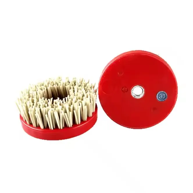 Round Diamond Bristle Snail Lock Antique Brush Used on Marble, Granite and Engineered Stones