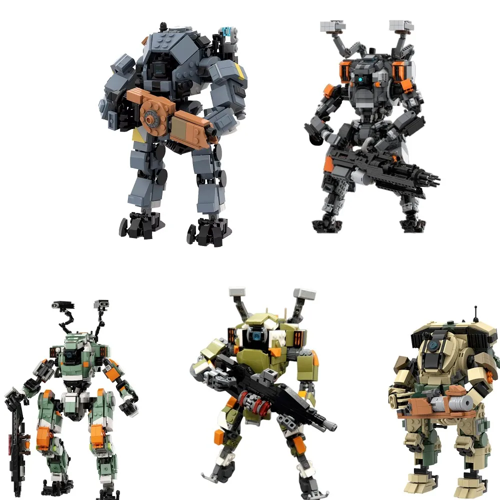 Gobricks moc jogo titanfalleds íon mech robô modelo blocos de construção mech guerreiro escara FS-1041 personagem tijolos brinquedo crianças presente