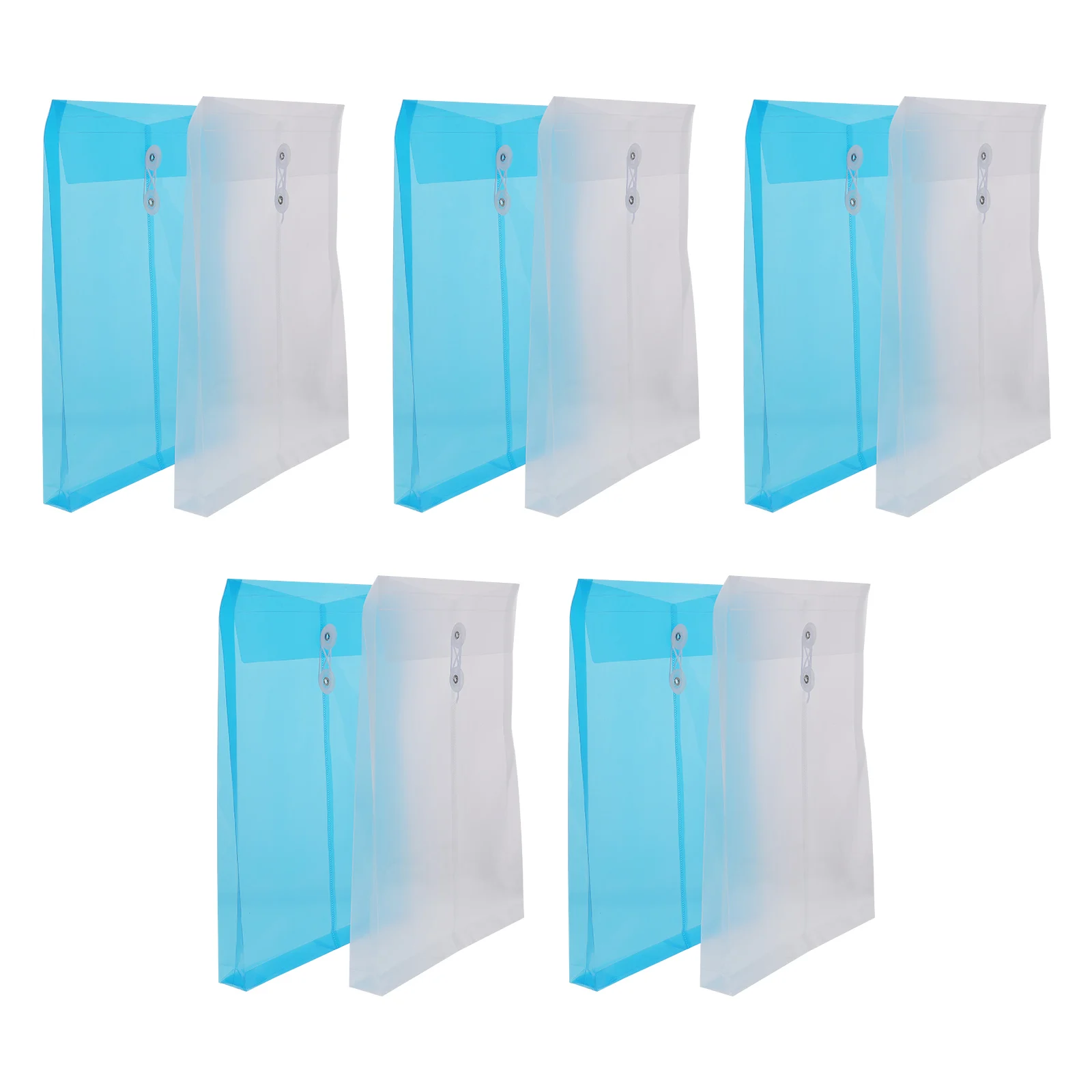 

10pcs A4 Transparent Pvc Document Bags Test Paper Bags For School Office File Storage Buckle File Bag Waterproof