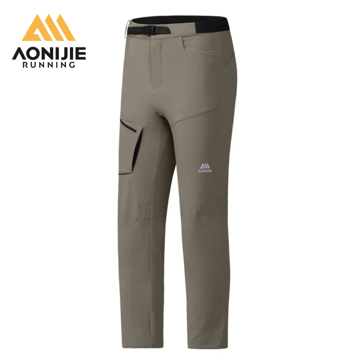 AONIJIE FM5237 Men Softshell Pants Waterproof Windproof Hiking Pants Fleece Lined Warm Trousers for Outdoor Mountaineering