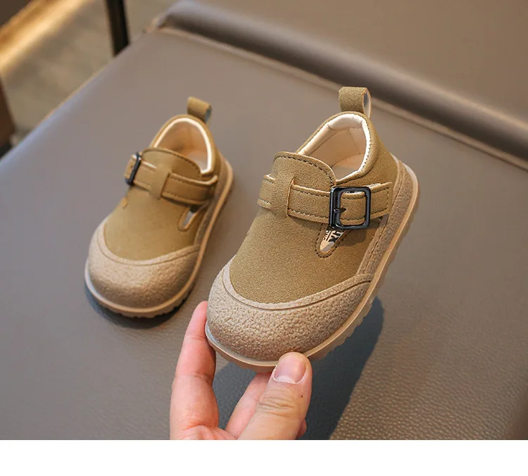 Boken-Schuhe für Jungen, weiche Sohlen, Kinderschuhe, 2025, Neuheiten, 0–1 Jahre alt, Sportschuhe für Kinder, modische Retro-Bohnenschuhe – Detail 4