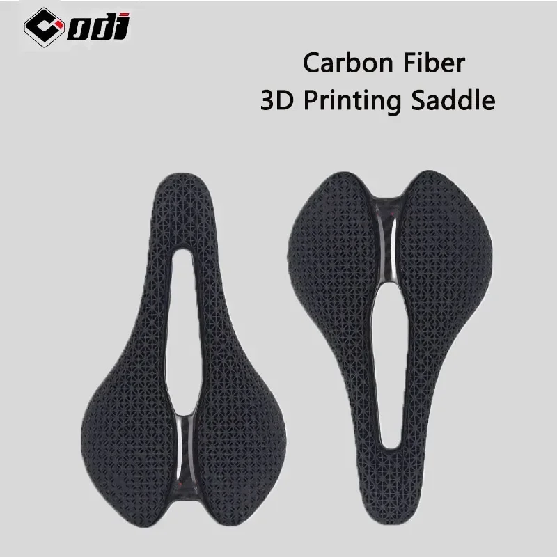 ODI X8 Carbon Fiber 3D Printing Bike Saddle Ultra-Light Honeycomb Cushion Soft Seat for Road Bike/MTB/Racing   Bicycle Types