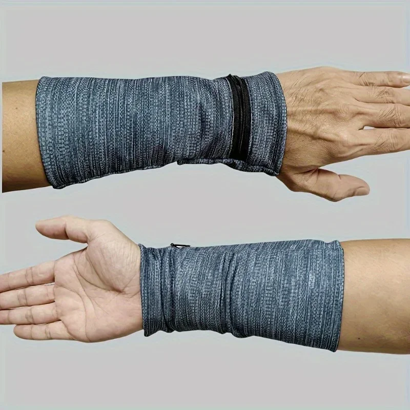 1 Stück schwarze Aufbewahrungstasche für neutrale Handgelenkstützen, geeignet für Fitness-Laufen, mit Reißverschluss, schweißabsorbierende Handgelenkstütze ﻿ – Detail 1
