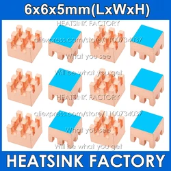 Optional 6x6x5mm Without or With Thermal Pad Tiny Little Smallest Copper Heatsink Cooler Radiator For Orange Pi 5