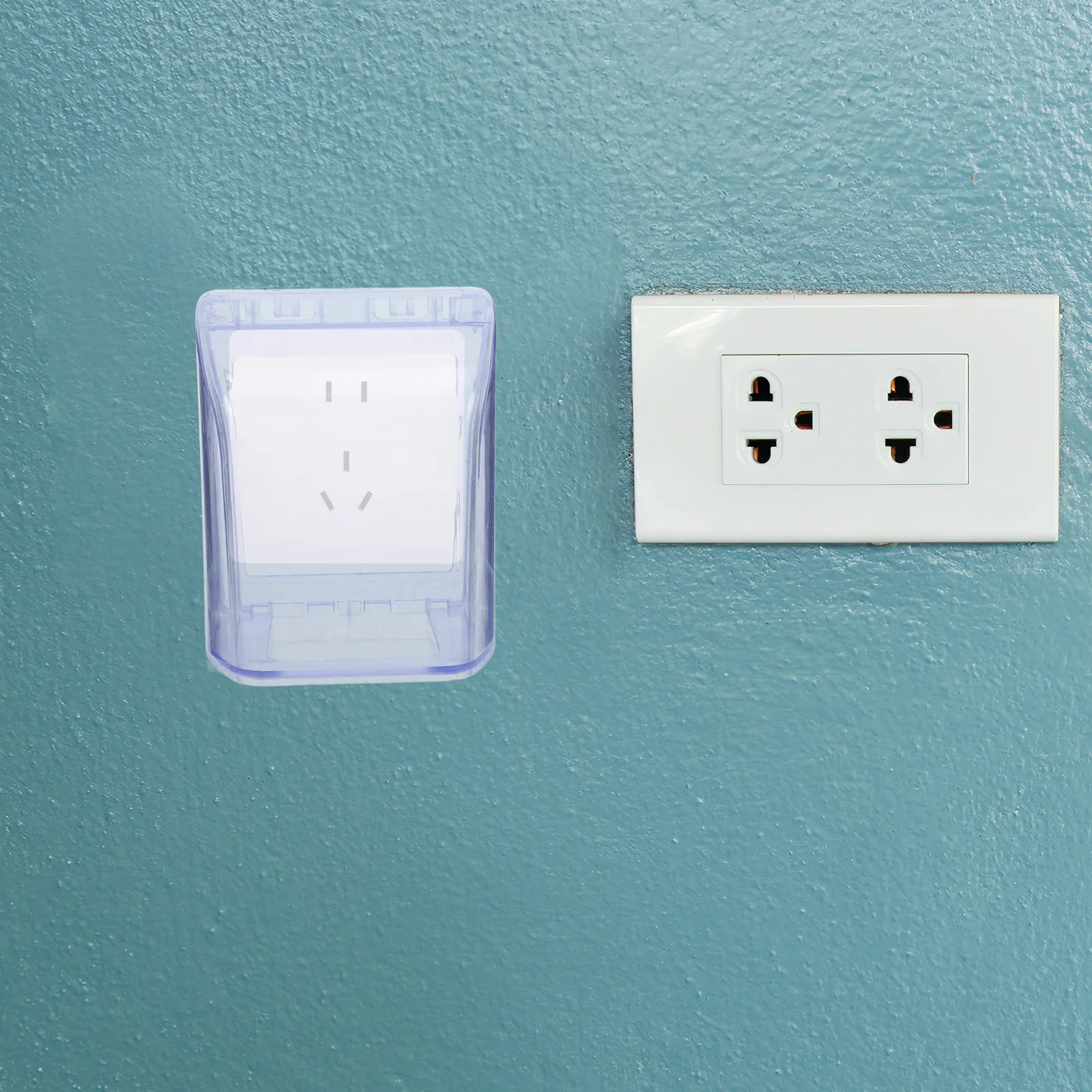 

Transparent 86 Type Oversized Ultra High Thickened Socket Waterproof Box Sky Blue Bathroom Kitchen Outdoor Use