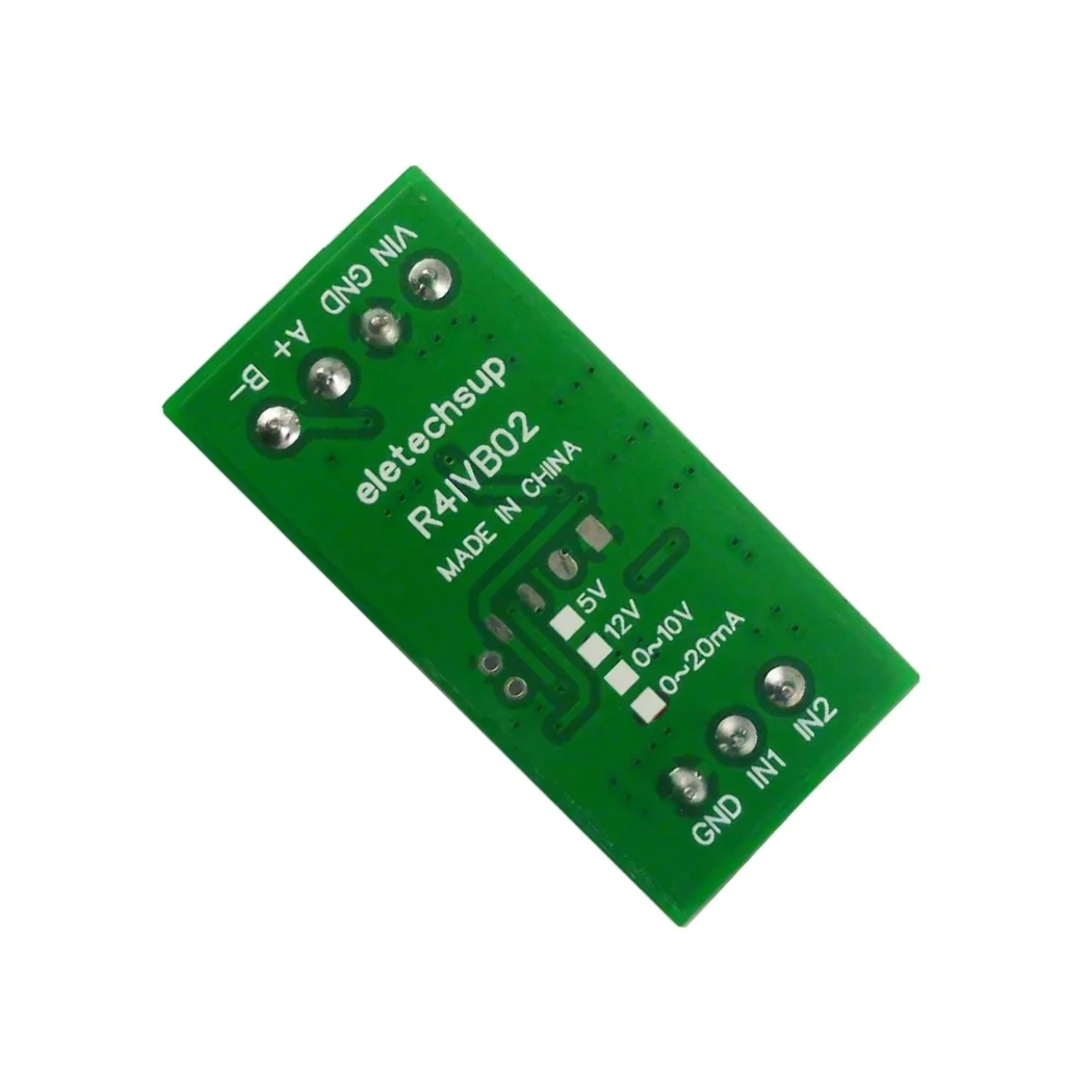 Low-Cost 2-AI Modbus RS485 Voltage Current 12Bit ADC Collection Module 4-20mA 0-10V PLC HMI Analog Remote IO Expansion Board