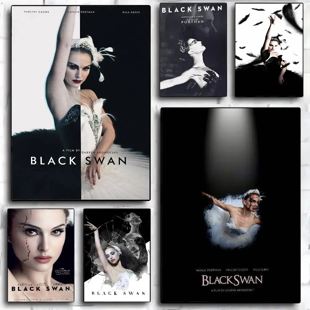 Horror Movies B-Black S-Swan DIY Sticky Poster Vintage Room Bar Cafe Decor Home Decor