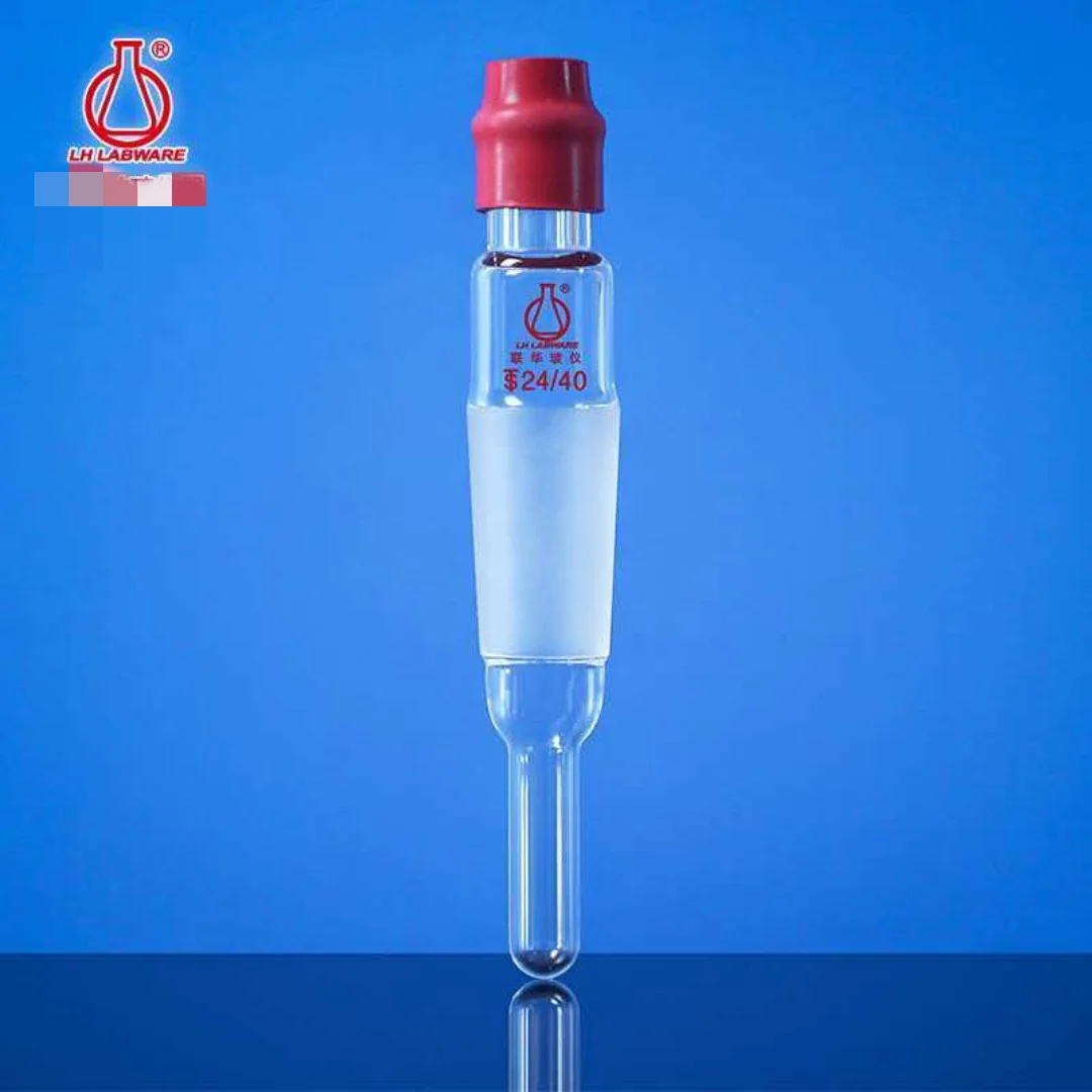 Glass thermometer sleeve thermometer joint sealed bottom thermometer sleeve with flask grinding mouth 14/19/24