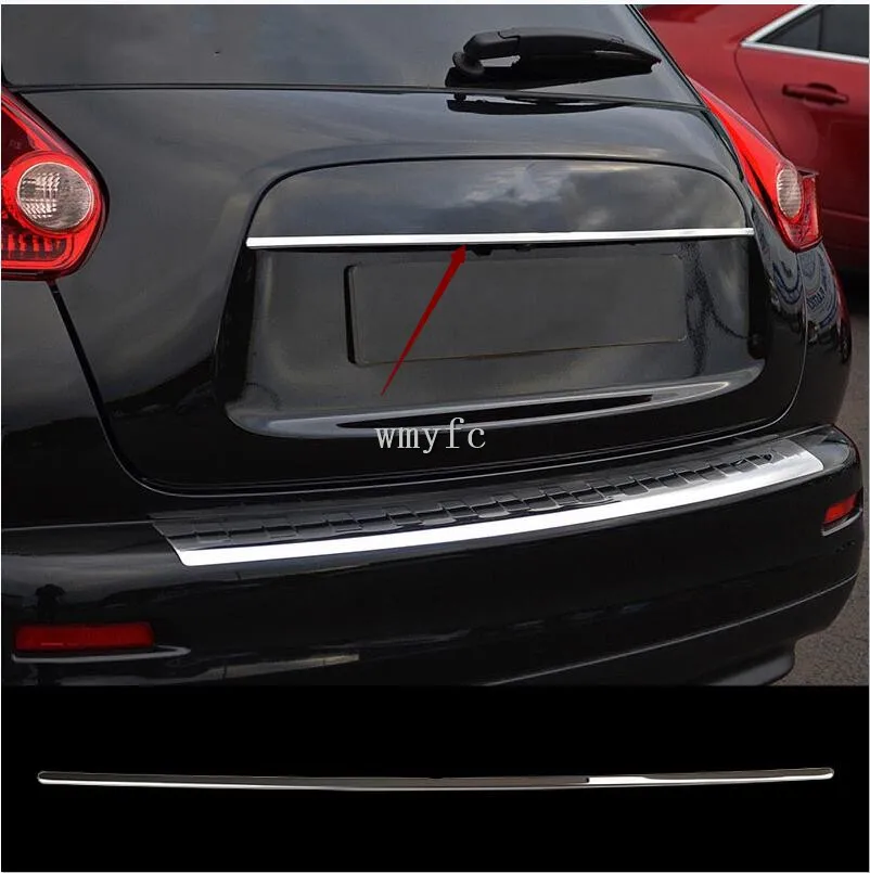 Tail Gate Cover Trim FOR Nissan JUKE 2011-2020 Chrome Rear Trunk Door Handle Edge Molding Tailgate Strip stainless steel