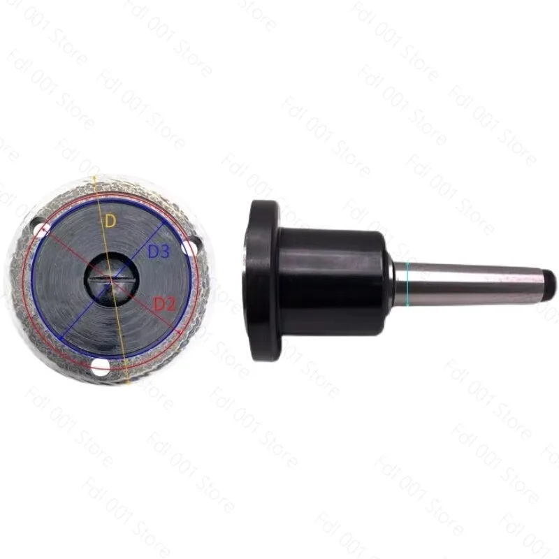 Lathe Tailstock Taper Shank Rotary 3 Jaw Chuck Adapter Flange Plate