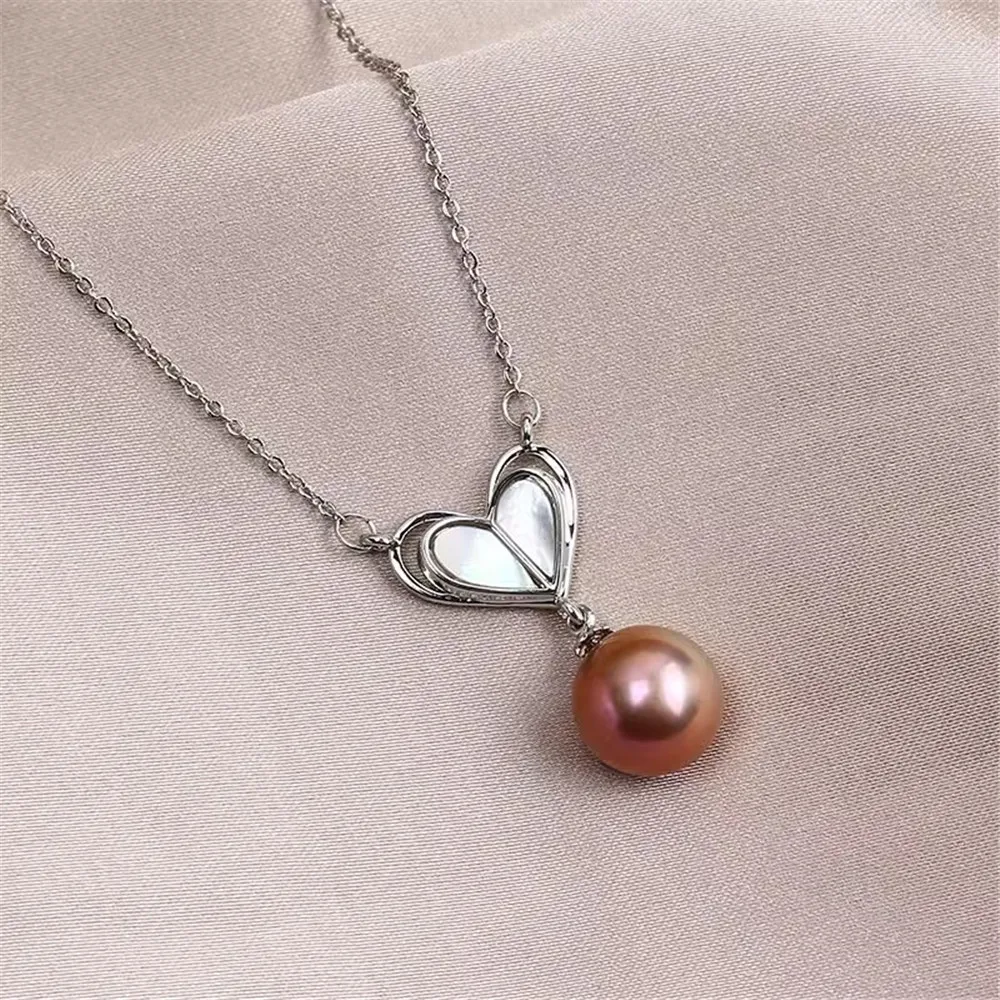 

18K Gold Plated Pearl Chain Set, DIY Jewelry Making Supplies, Blank Pendant Bases for Handmade Accessories, No Pearl