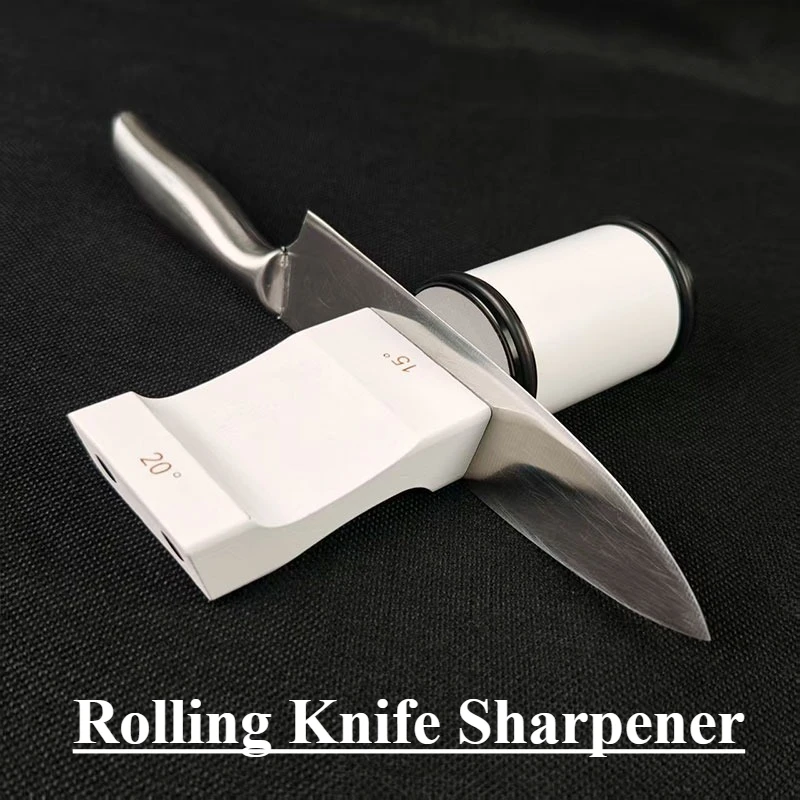 

Rolling Knife Sharpener For Straight Edge Knife Sharpener Kit With 15/20° Degree Magnetic Angle For Kitchen Knives Whetstone Set