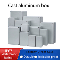 IP67 outdoor waterproof cast aluminum junction box, industrial electronic enclosure, waterproof metal enclosure