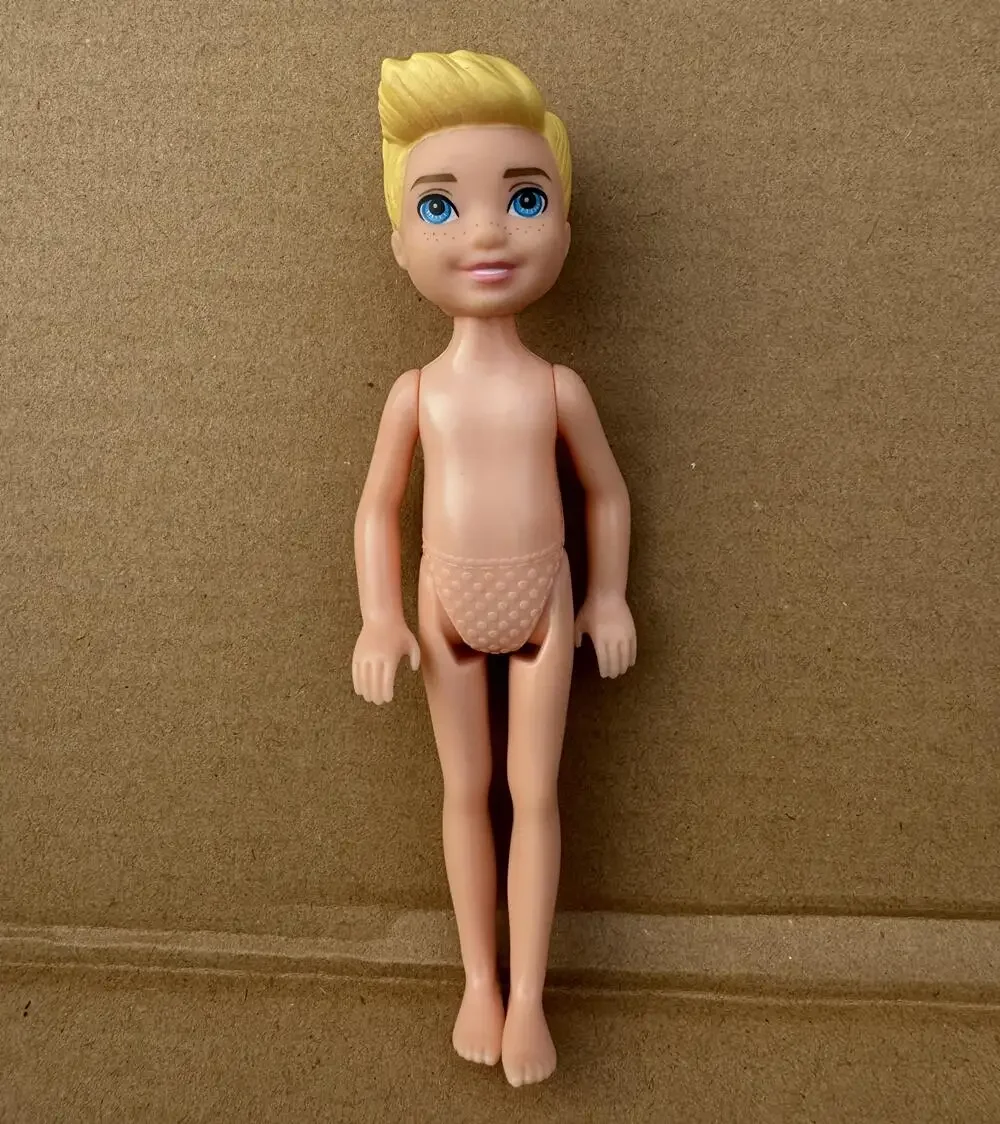 13 cm Mini Kelly 5 pouces petit garçon peau ordinaire foncée corps nu noir mâle poupée Reborn Bjd 1/12 jouets pour filles cheveux noirs blonds