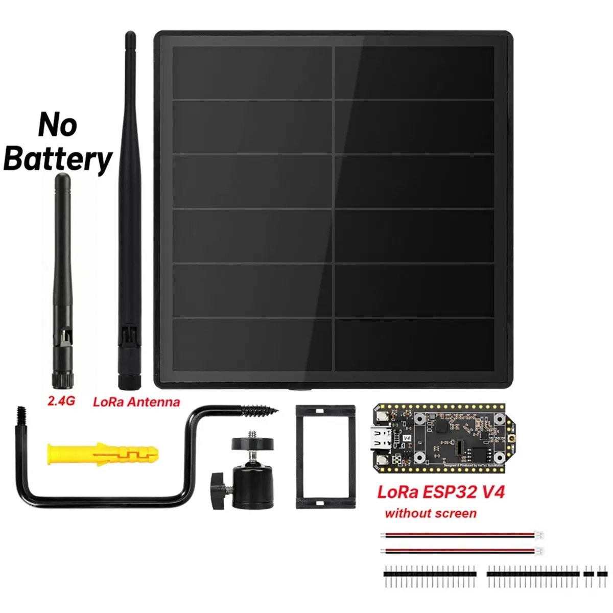 TCE 5W Dev-Board Solar LoRa Node Kit Support Meshtastic MeshCore with WiFi LoRa 32 V4 and LoRa 2.4G Antenna 868Mhz