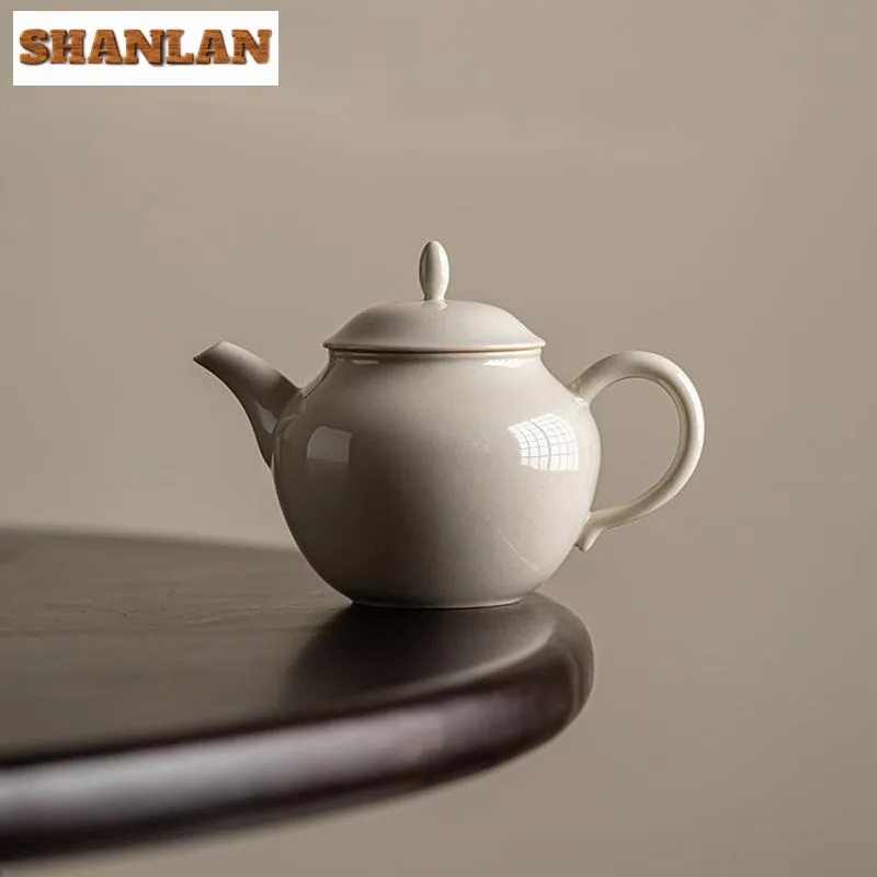 100ml Plant Ash Tea Pot Household Laughing Sakura Pot Boutique Filter Pot Tea Brewing Kettle Chinese Tea Drinkware Accessories