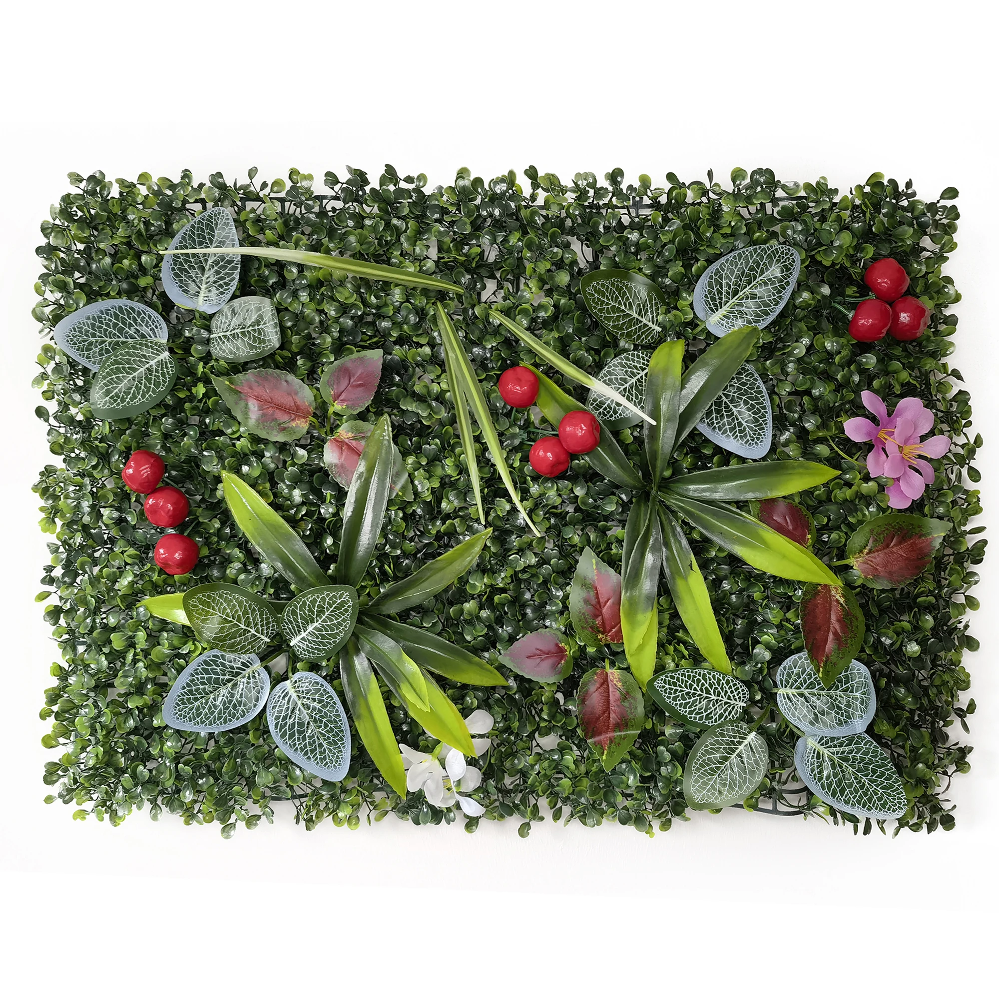 40x60CM Green Artificial Plant Wall Panel Plastic Outdoor Lawn Decoration Wedding Background Party Garden Grass And Flower Wall