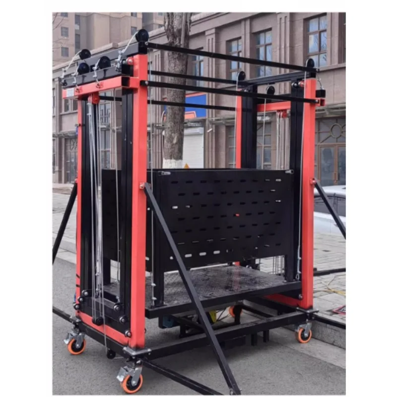 منصة رفع أوتوماتيكية متنقلة للسقالات الكهربائية مصعد صغير رفع بناء جديد قابل للطي #6