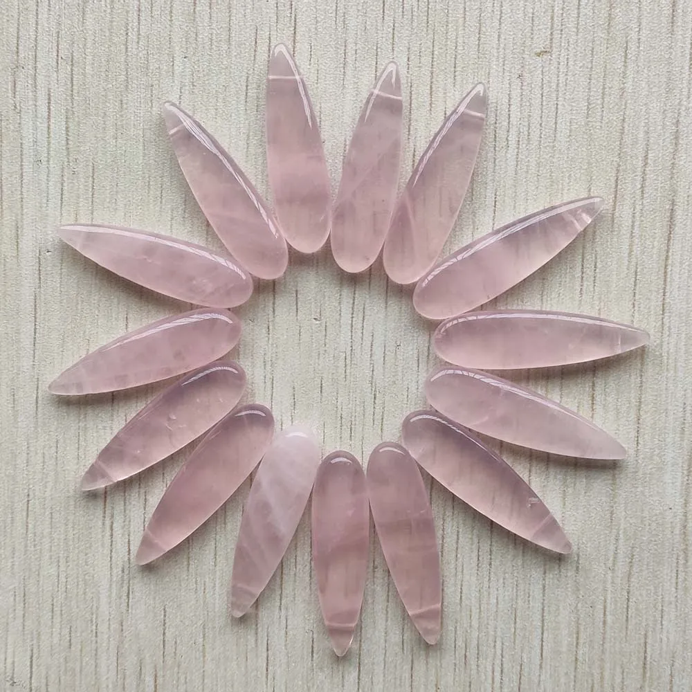 

Beautiful Pink natural roses quartz stone water drop charms pendants for jewelry making free shipping Wholesale 20pcs/Lot