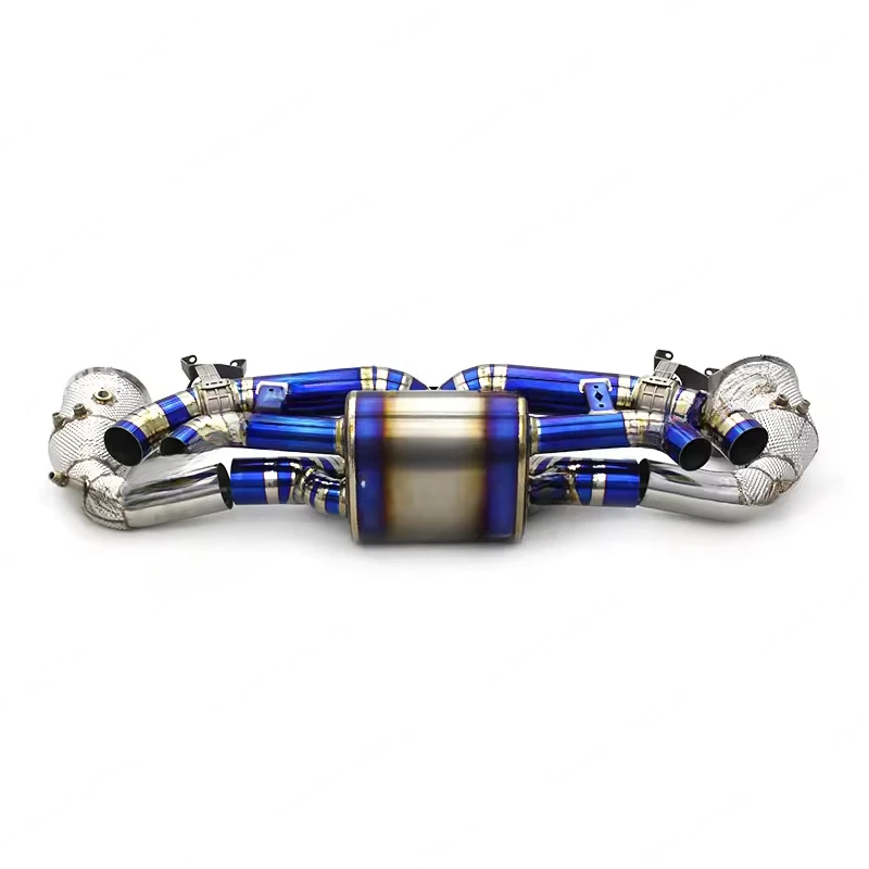 Titanium Exhaust System 911 992 Carrera 3.0T Muffler With Valve Catback Exhaust And Downpipe