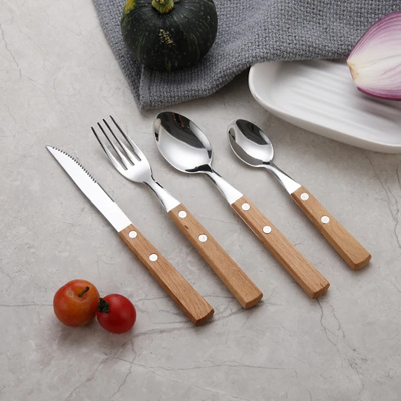 Cuchillo, tenedor, cuchara, cubiertos para comida occidental, platos de postre, vajilla de cocina, cubiertos, accesorios de cocina, 1 ud.