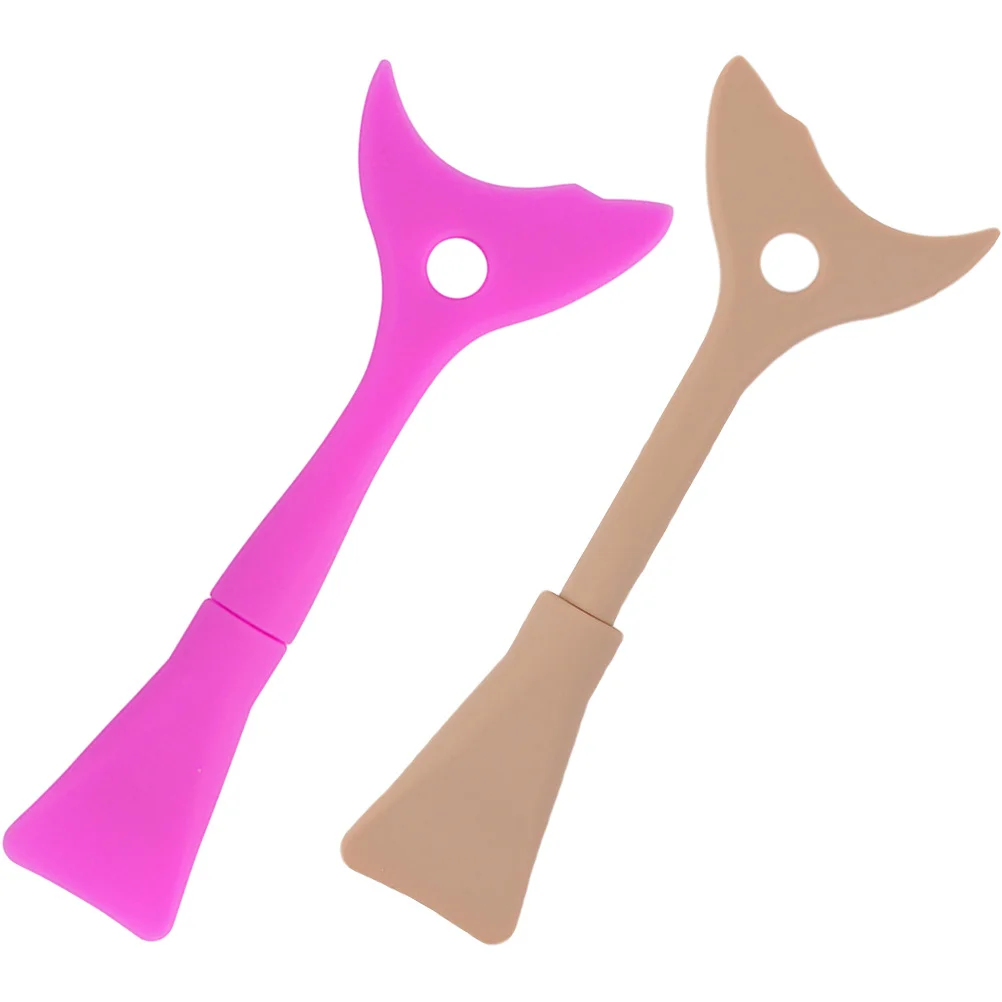 2개입 속눈썹 보호기 실리콘 메이크업 도구 곡선형 속눈썹 분리기 아이라이너 쉴드 어플리케이터 간편한 아이 메이크업 도구 마스카라 쉴드