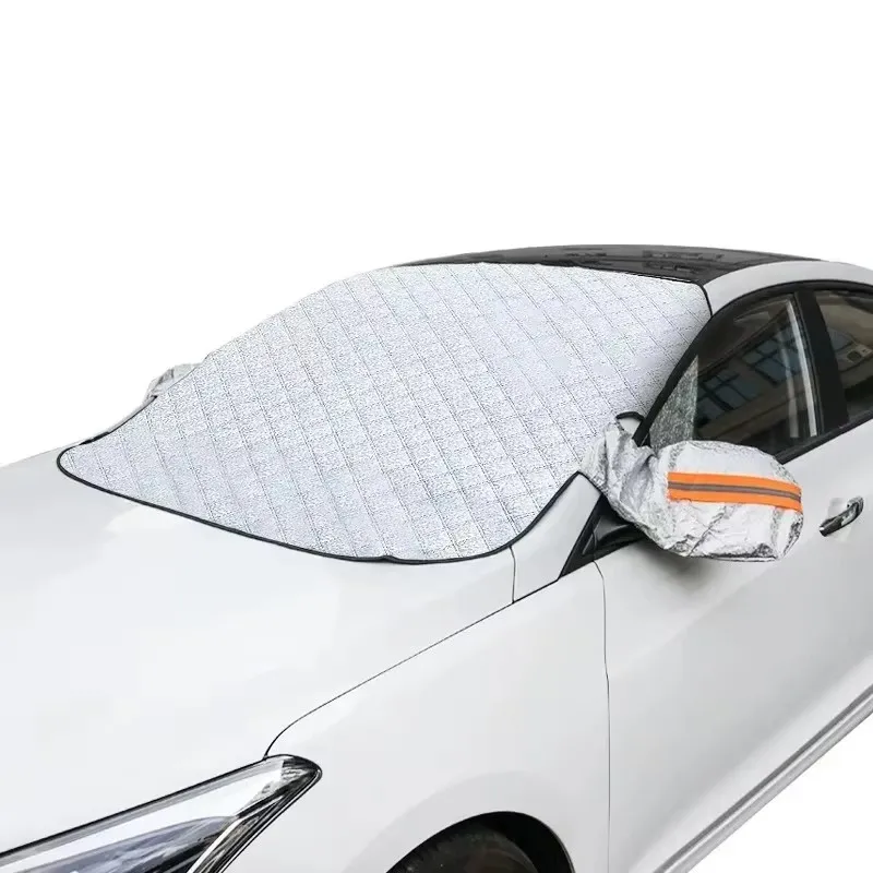 Summer Windshield Cover UV Reflective Sun Shade Waterproof 4-Season Universal Sun Protection Cover Winter Snow Shield