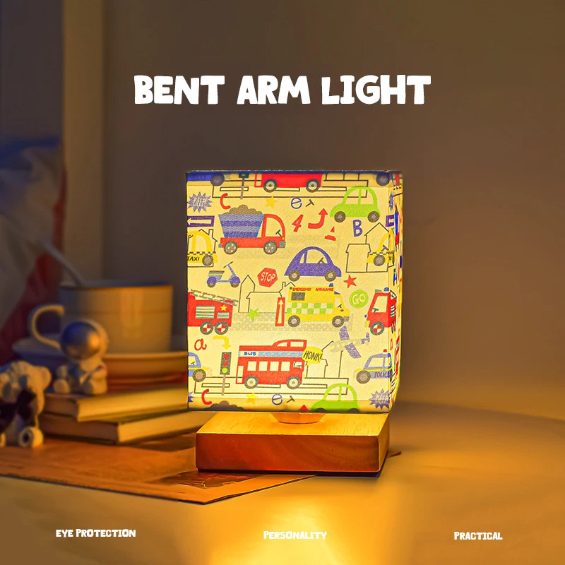 LED Night Light Cute Cartoon Car Rainbow Animal Light Ins Table Light Creative Desk Lamps Desktop Ornament Gift for Kid Children