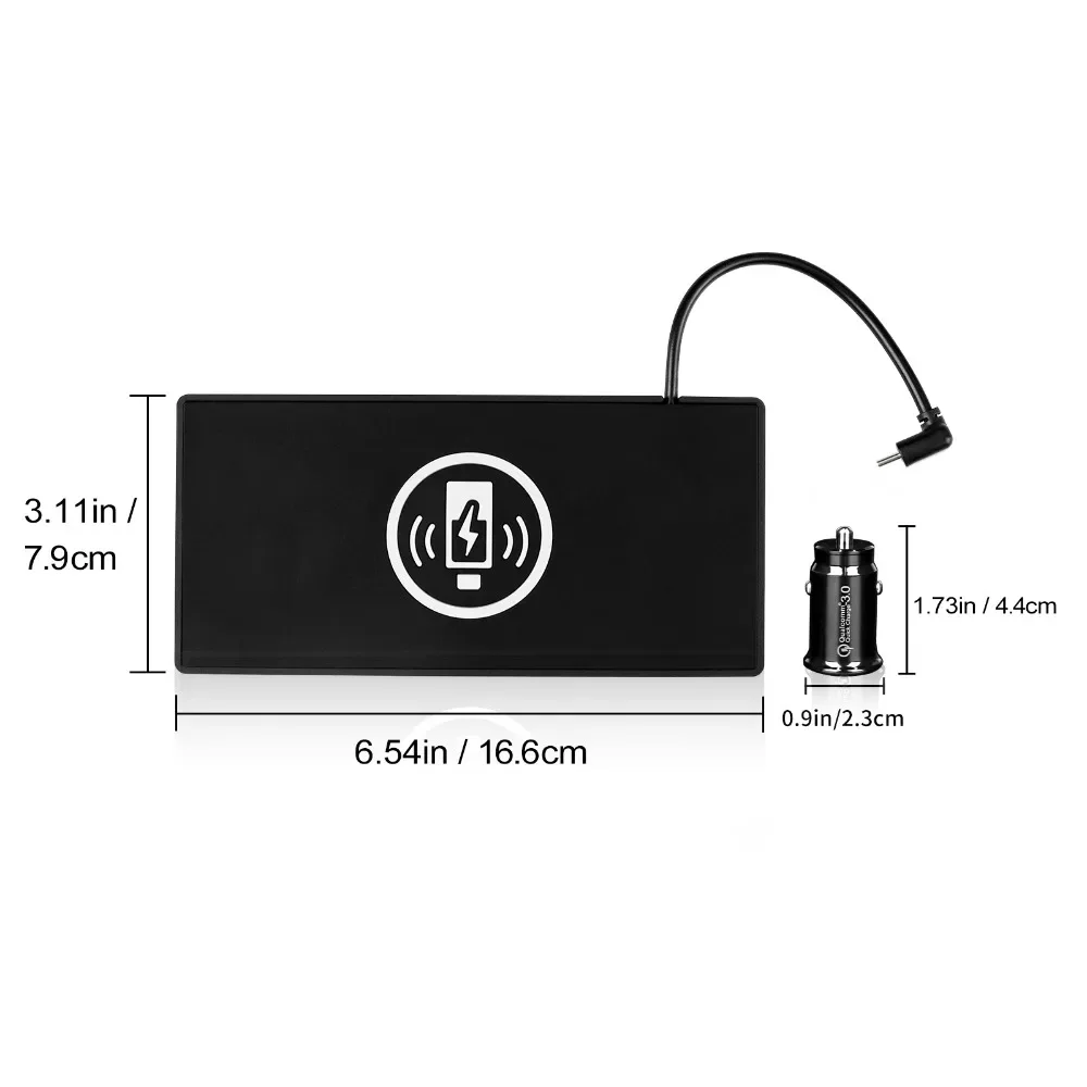 Car Wireless Charger Pad Trim Stable Fast Charging For VW Jetta 2019-2023 Auto Center Console Storage Box Decoration Accessories