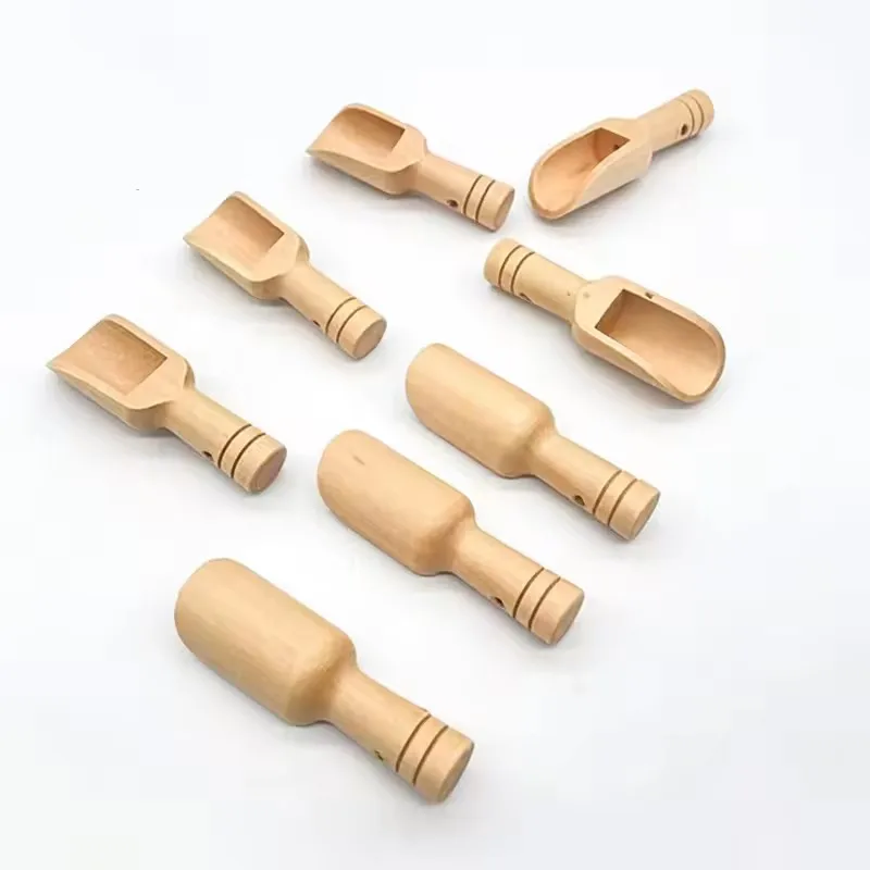 

New 2025Mini Wooden Spoons Kitchen Salt Spoons Seasoning Candy Coffee Bean Spices Bath Salt Spoons Tea Kitchen Small Accessories