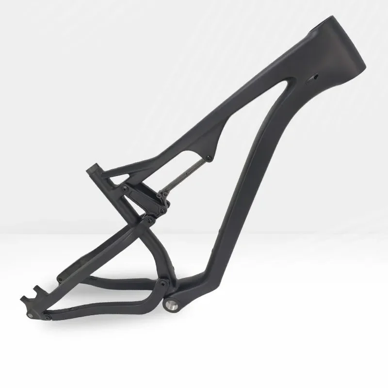 Carbon Fiber Mountain Shock Absorber Soft Tail Bicycle Frame 29 Inch, 142 Pillar Barrel Axle