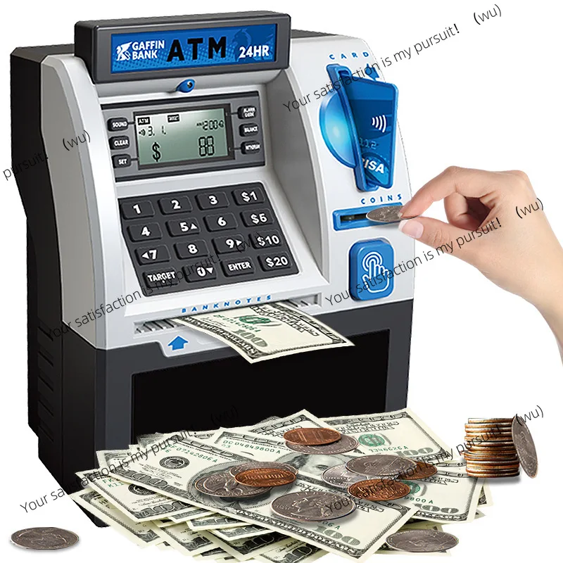ATM can be entered and exited, smart card swiping, coin counting, large safe, password piggy bank