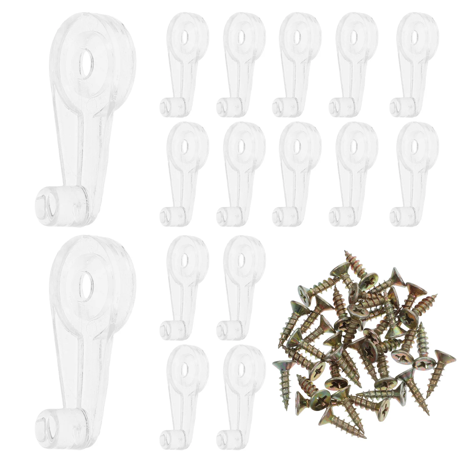 

30pcs Glass Retainer Clips For Cabinet Wardrobe Fixing Secure Sturdy Hold Easy Installation Anti-Deformation Hardware Bracket