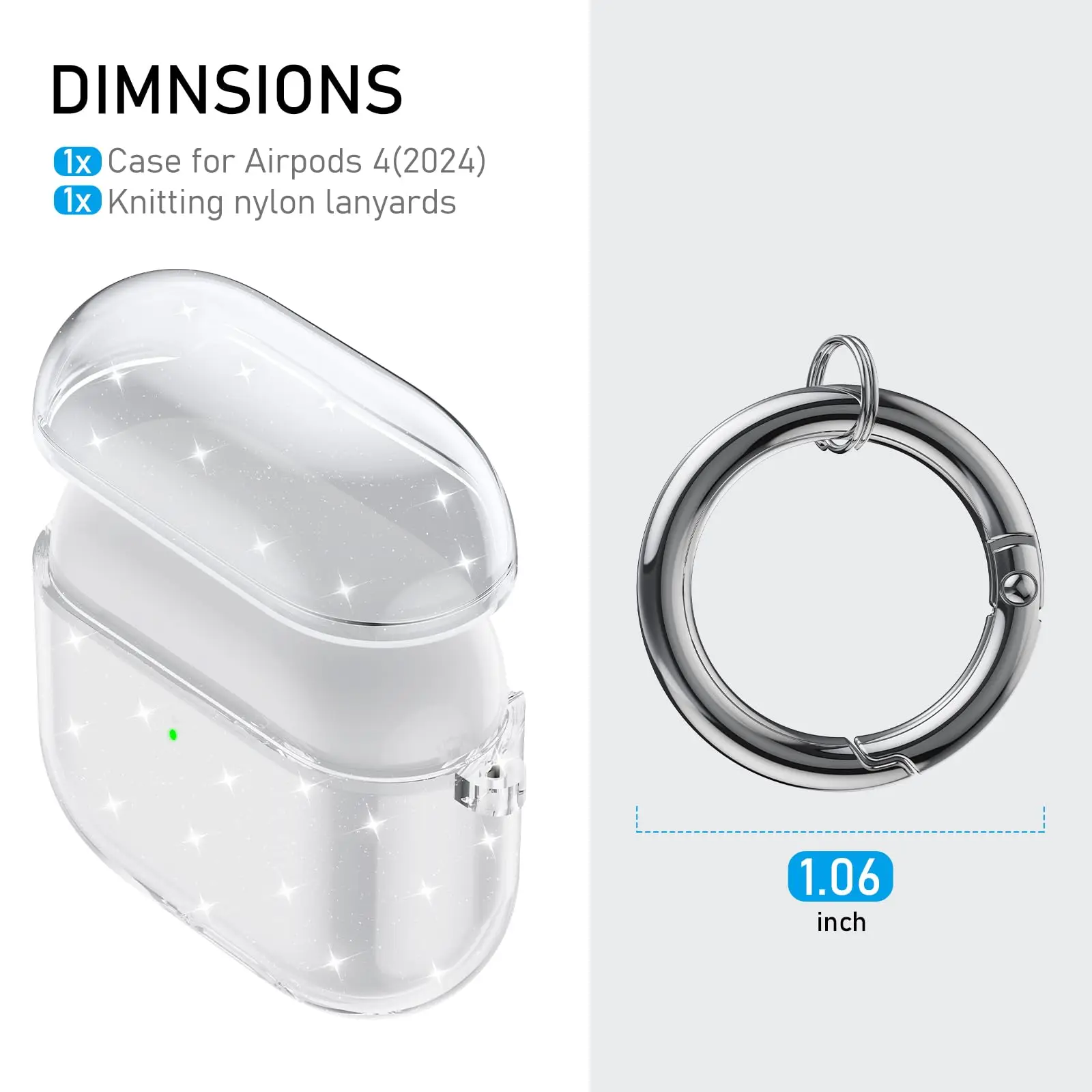 Прозрачный чехол для Airpods 4, мягкий защитный чехол из ТПУ с набором для чистки, брелок для AirPods 4, чехол для зарядки наушников