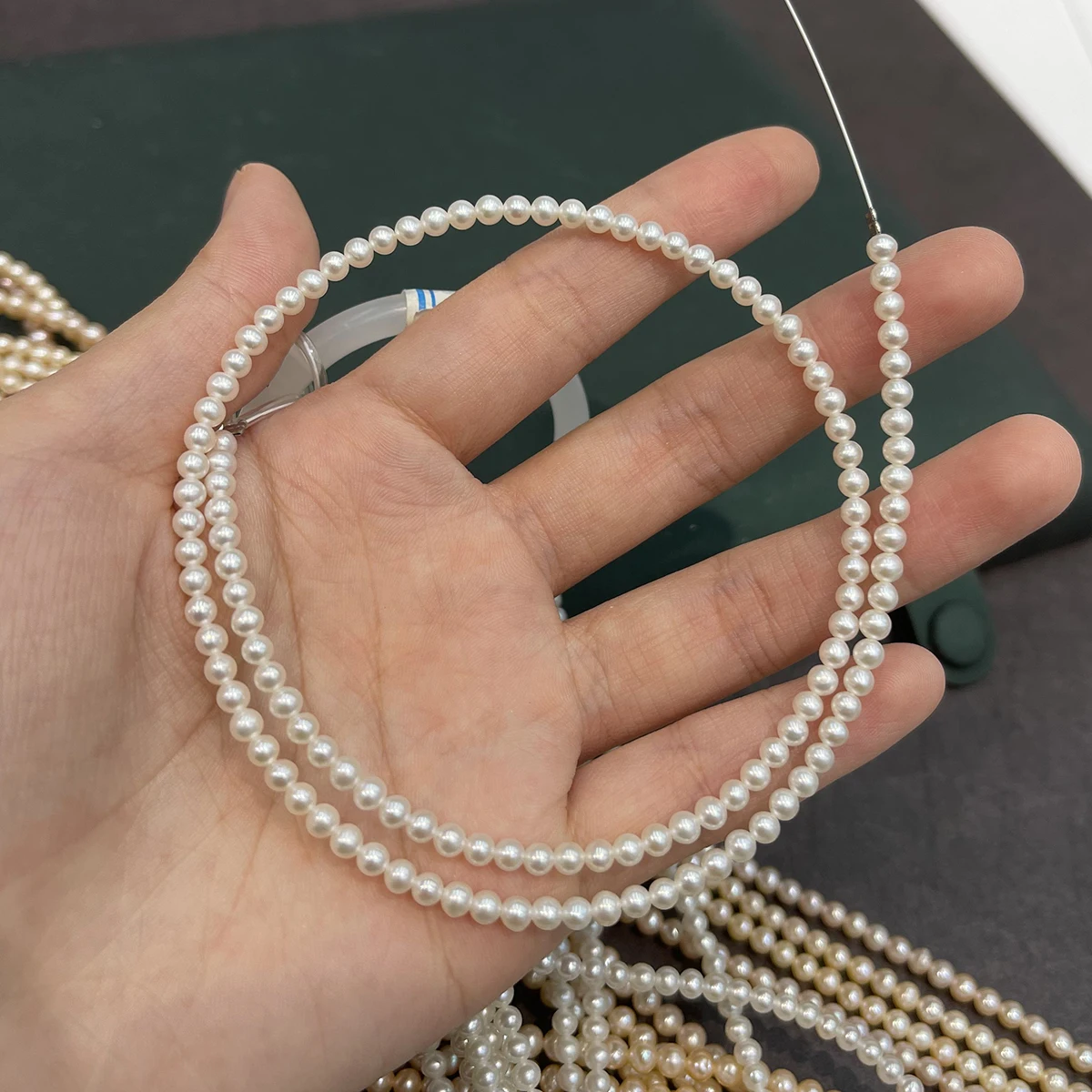 Kartoffelperle Natürliche Süßwasserperle 4-5mm für Schmuckherstellung DIY Halskette Armband Ketten Ohrringe Zubehör – Detail 5