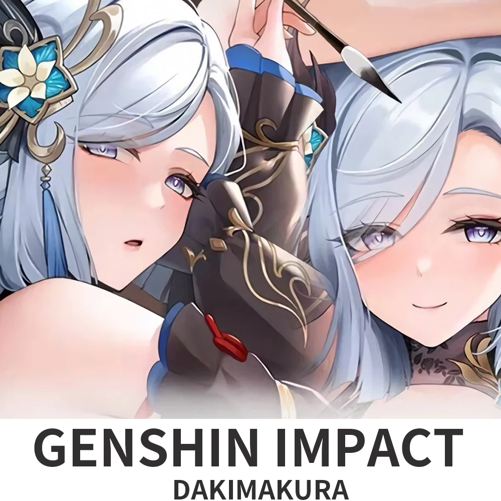 

Dakimakura Genshin Impact Shenhe Anime Style Pattern Pillow Cover Sofa Bed Cushion Case