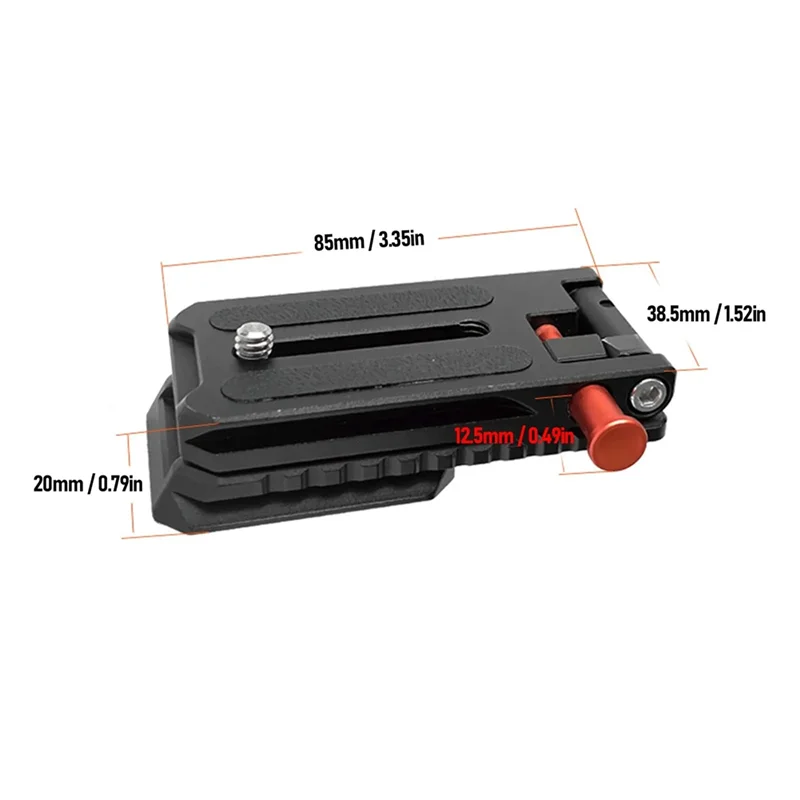 Braket L Kamera CLCU Vertikal Horizontal Switching 1/4 Inci Lipat Quick Release Untuk Kamera Mirrorless