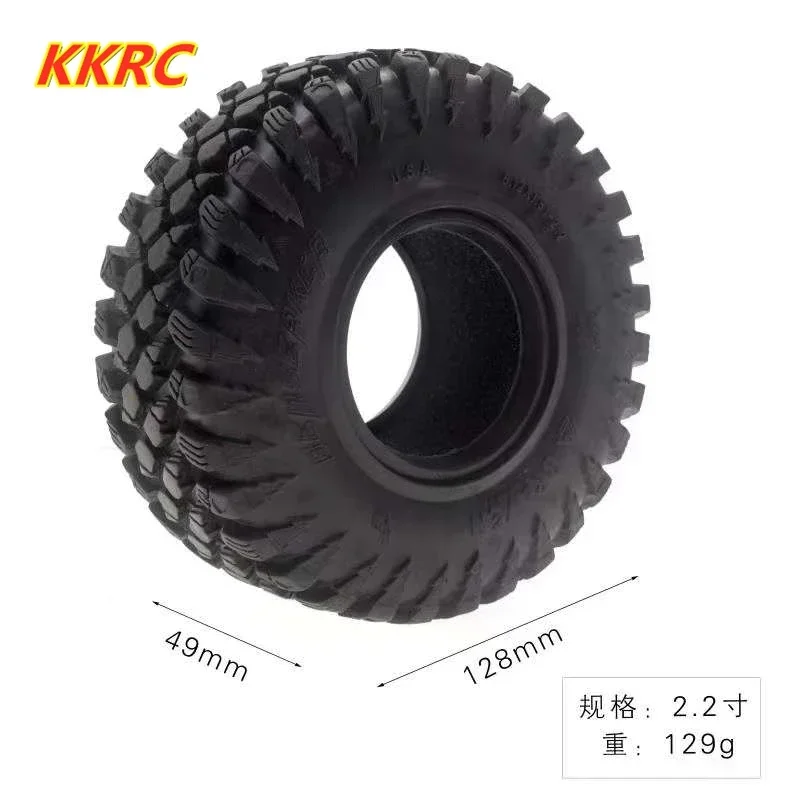 

007RC 4pcs 128MM 2.2" Rubber Rocks Tires Tyres for 1:10 RC Rock Crawler Trx4 Axial SCX10 90047 D90 D110 TF2 Traxxas